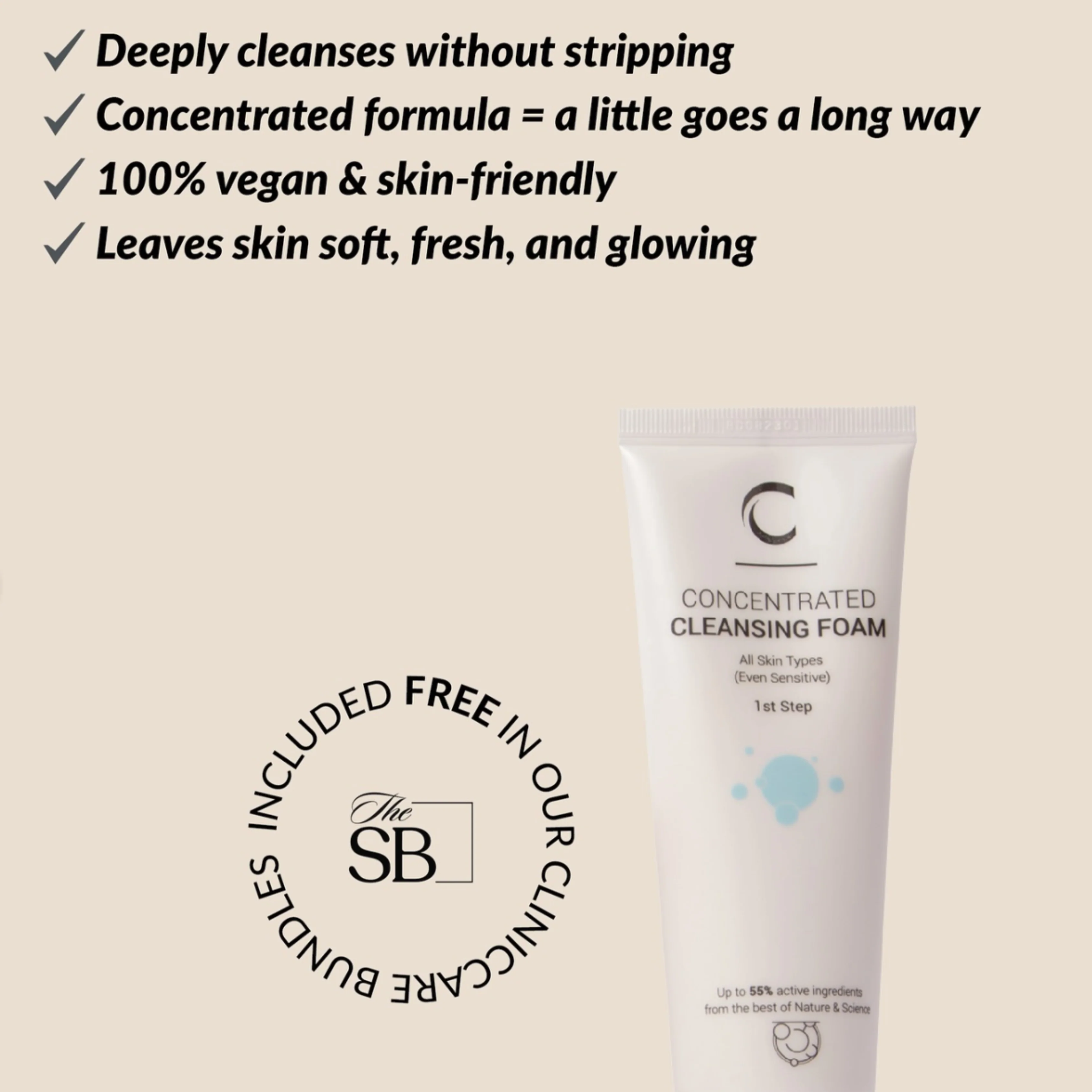 ClinicCare Concentrated Cleansing Foam 100ml - Image 4