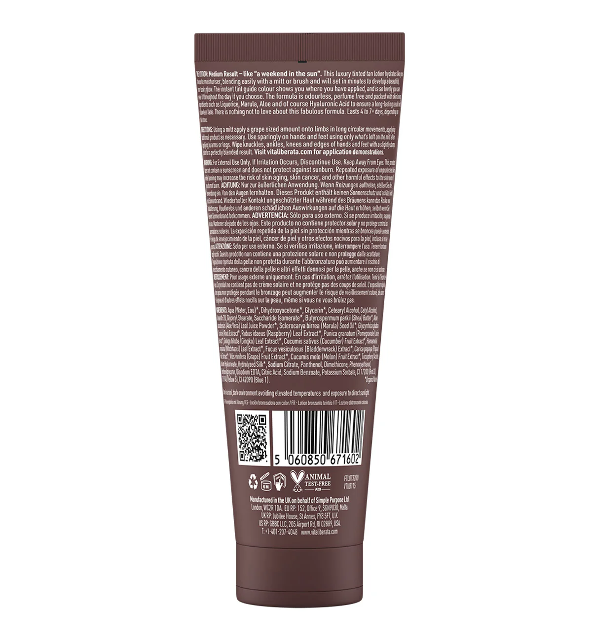Vita Liberata The Tinted Lotion Medium 200ml - Image 5